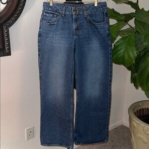 Levi’s Women’s Superlow Loose Straight Leg Double-Button Relaxed Fit Jeans